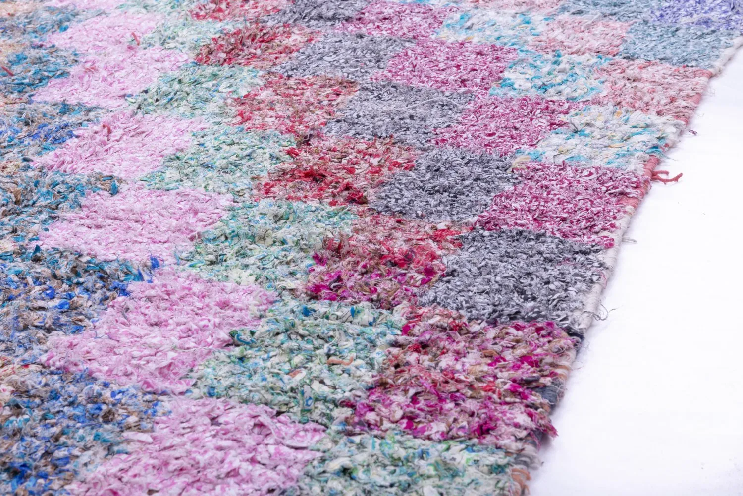 Tapete Berbere Marroquino Boucherouite 210 x 105 cm