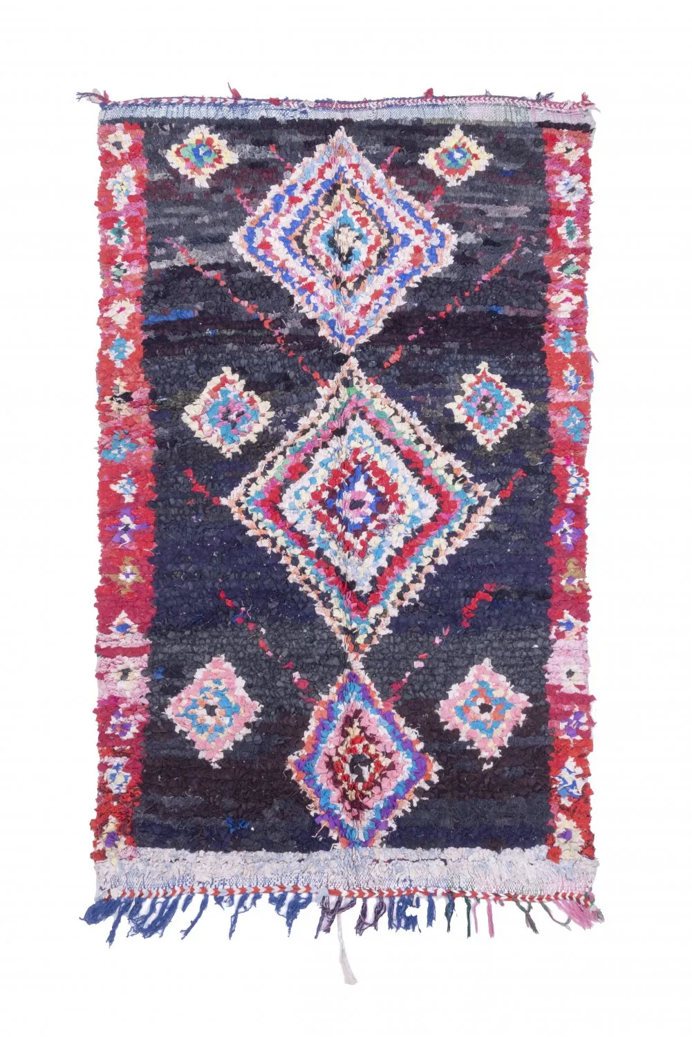 Tapete Berbere Marroquino Boucherouite 220 x 130 cm
