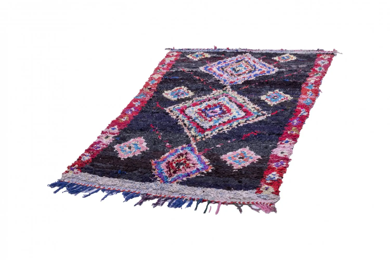 Tapete Berbere Marroquino Boucherouite 220 x 130 cm