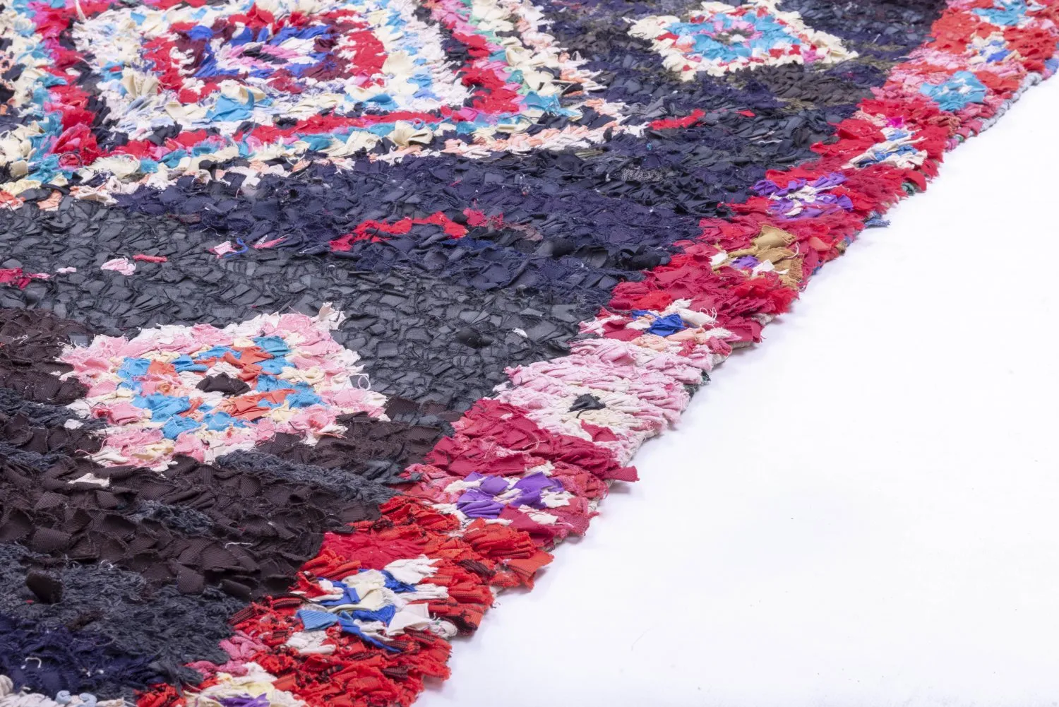 Tapete Berbere Marroquino Boucherouite 220 x 130 cm