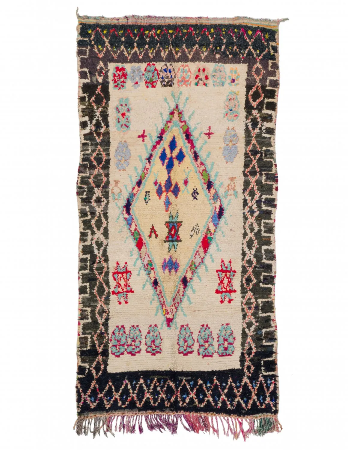 Tapete Berbere Marroquino Boucherouite 270 x 130 cm