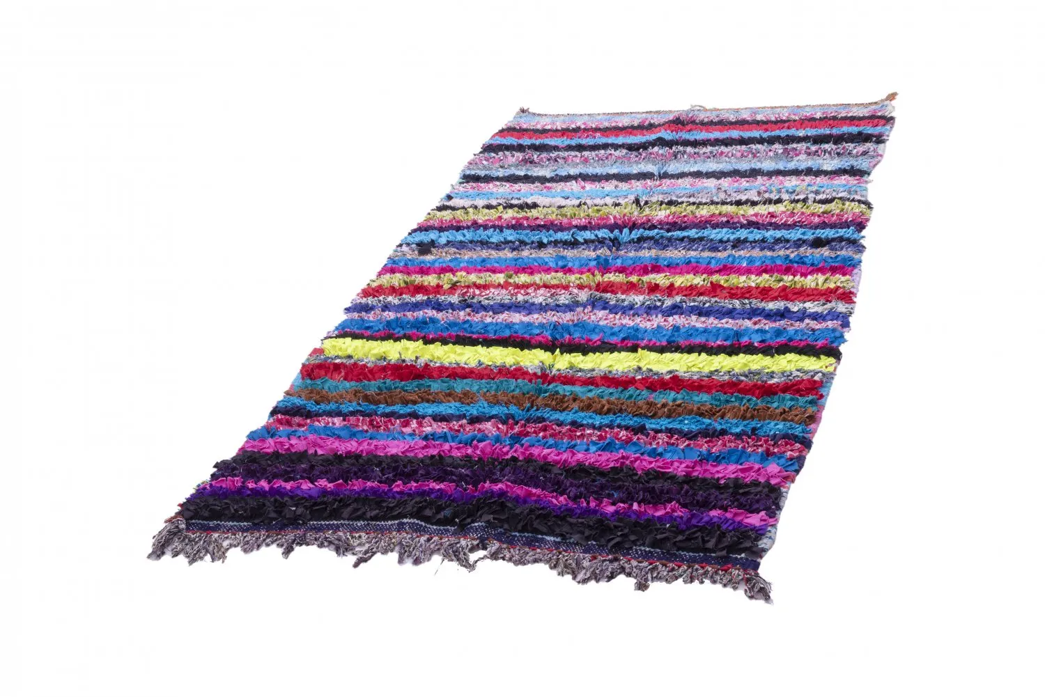 Tapete Berbere Marroquino Boucherouite 210 x 115 cm