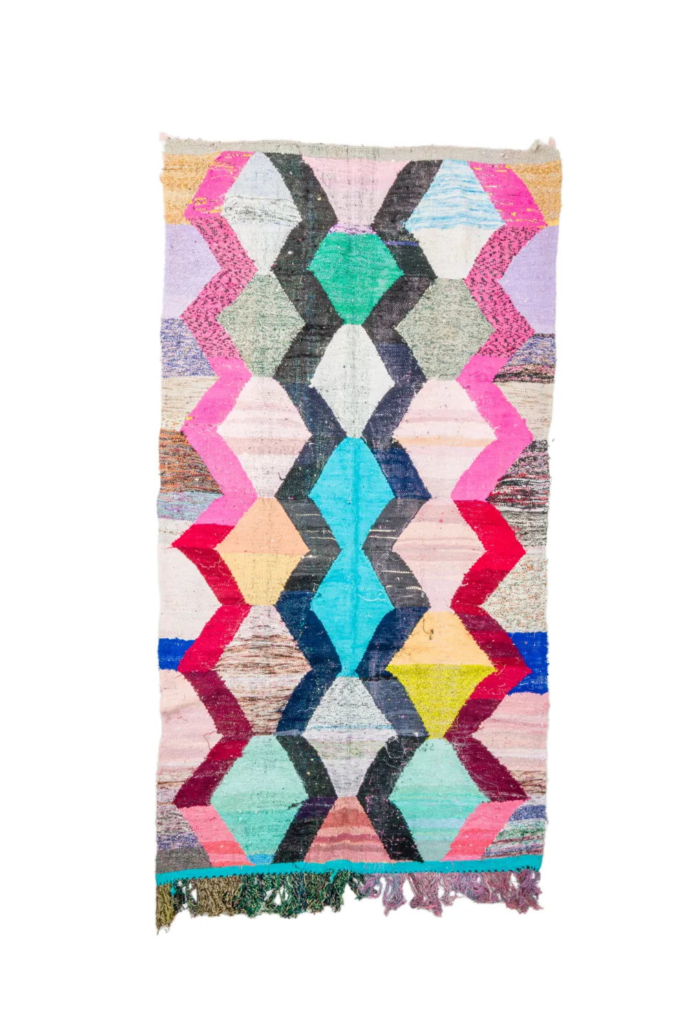 Tapete Berbere Marroquino Boucherouite 140 x 260 cm