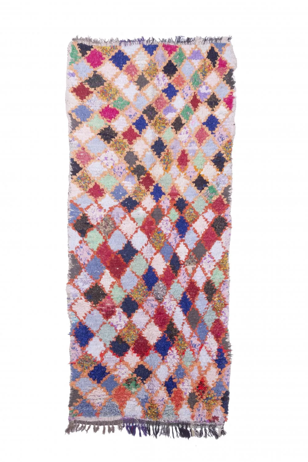 Tapete Berbere Marroquino Boucherouite 245 x 105 cm