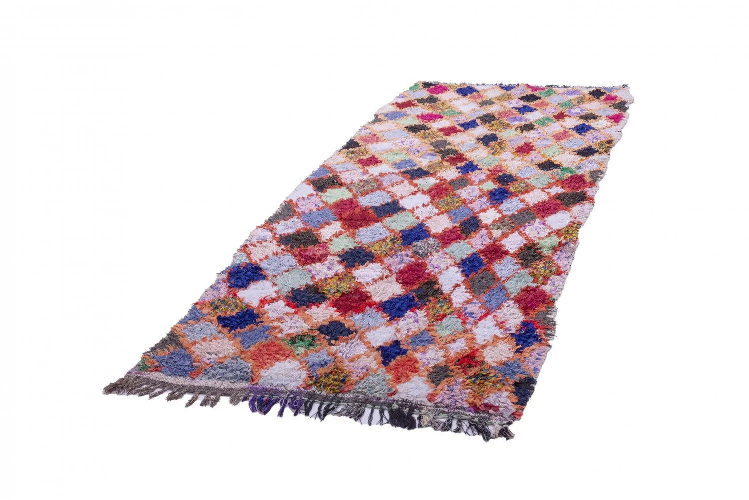 Tapete Berbere Marroquino Boucherouite 245 x 105 cm