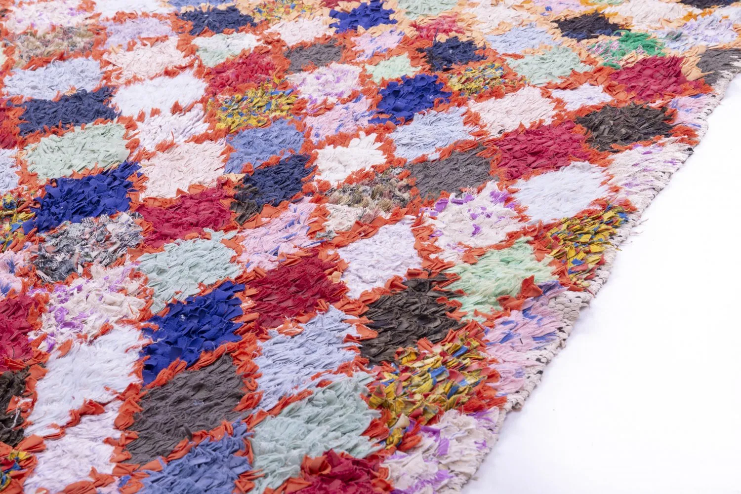 Tapete Berbere Marroquino Boucherouite 245 x 105 cm