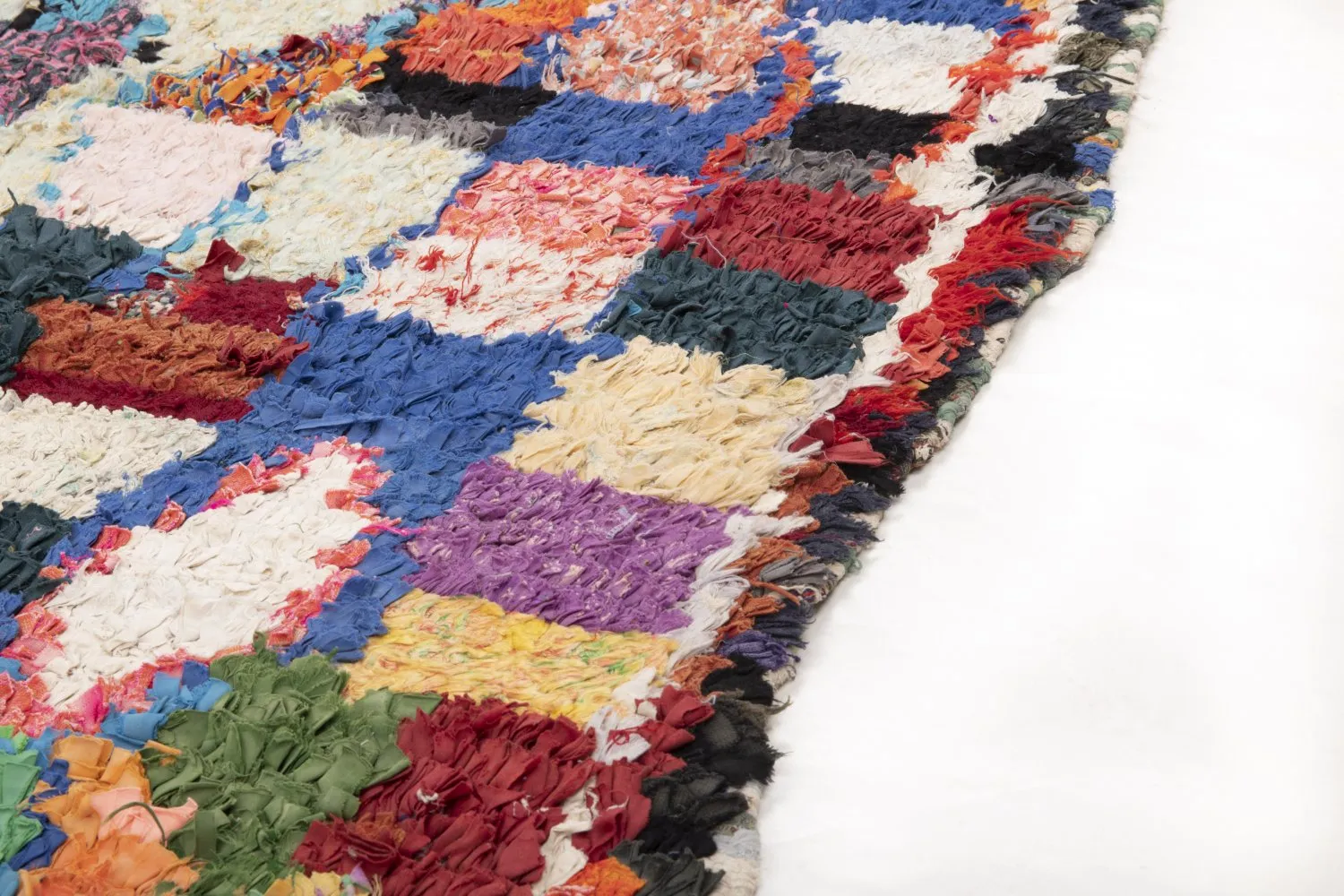 Tapete Berbere Marroquino Boucherouite 210 x 150 cm