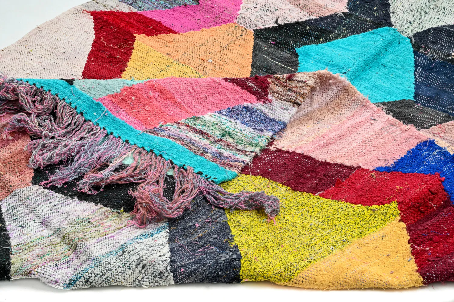 Tapete Berbere Marroquino Boucherouite 140 x 260 cm