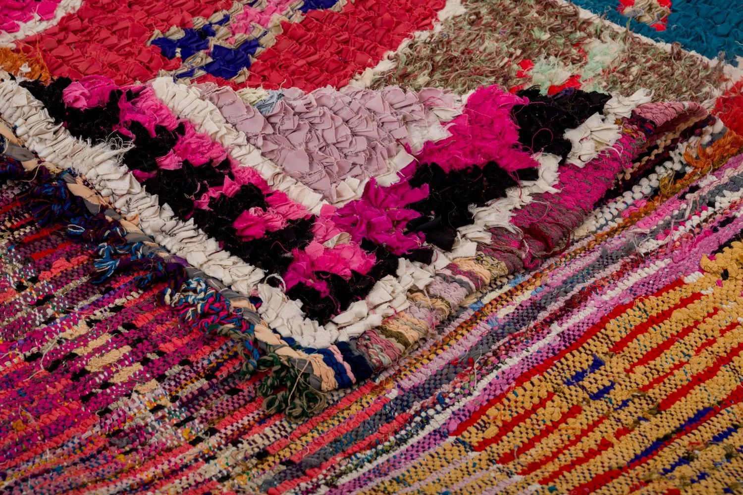 Tapete Berbere Marroquino Boucherouite 360 x 130 cm