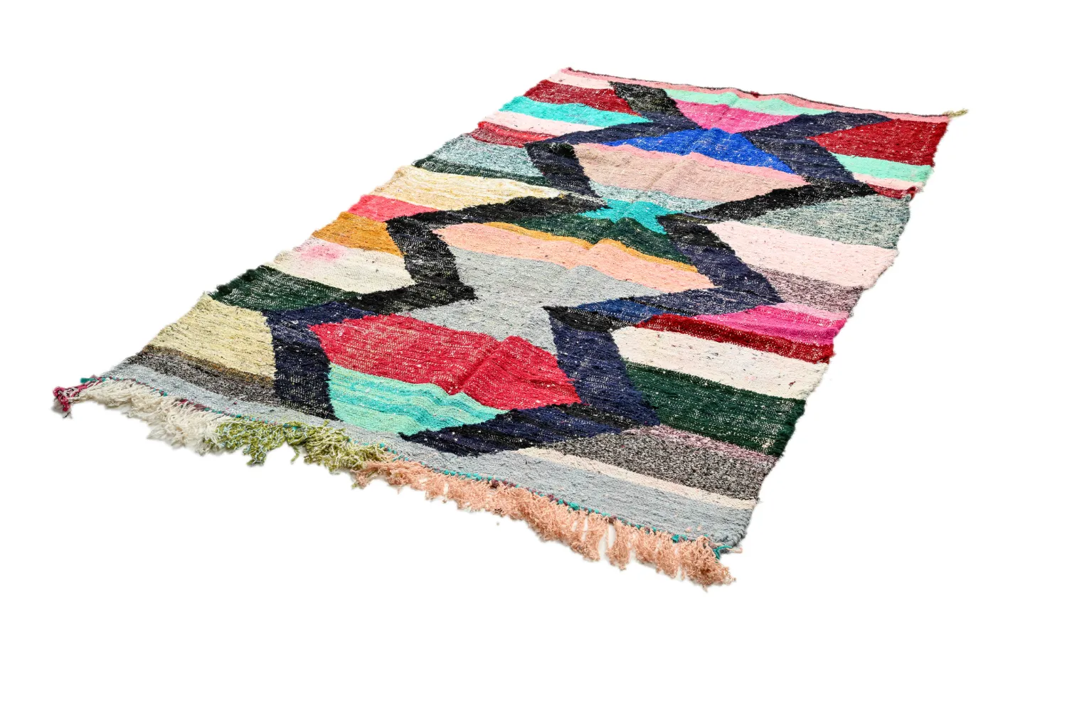 Tapete Berbere Marroquino Boucherouite 135 x 240 cm