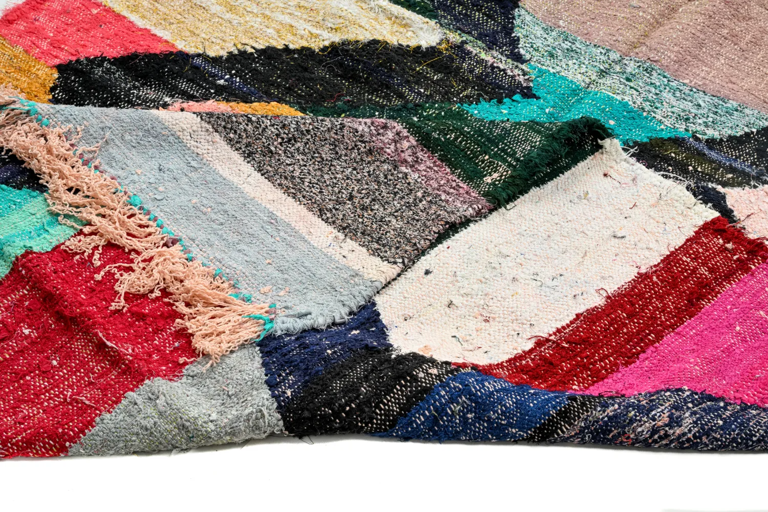 Tapete Berbere Marroquino Boucherouite 135 x 240 cm