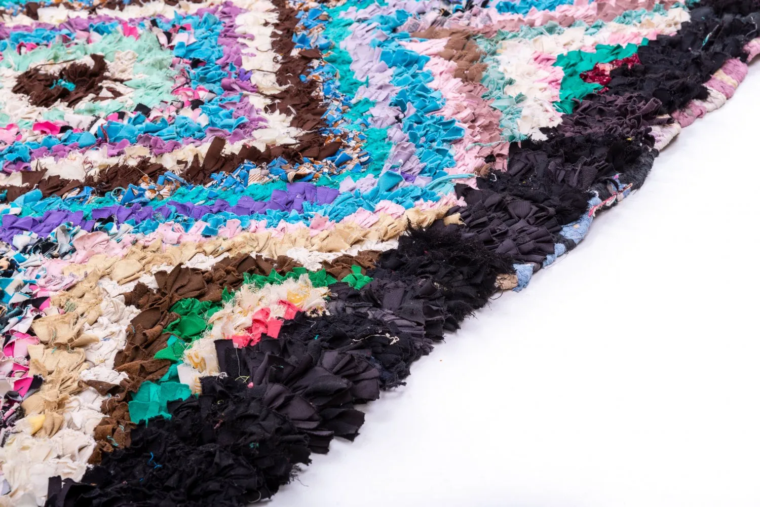 Tapete Berbere Marroquino Boucherouite 195 x 120 cm