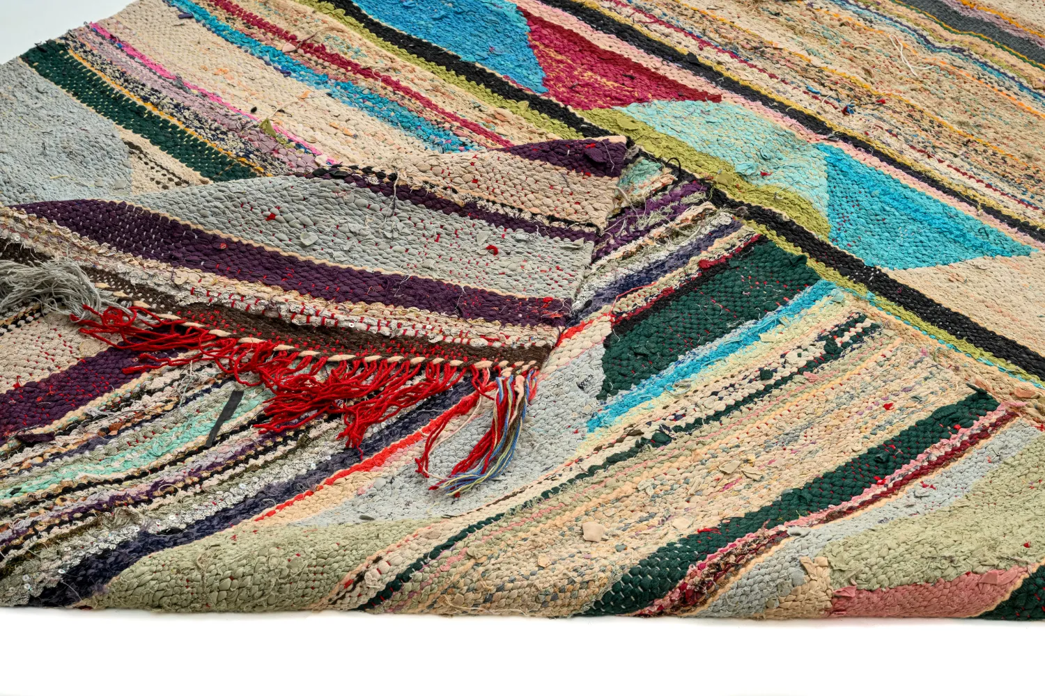 Tapete Berbere Marroquino Boucherouite 120 x 245 cm