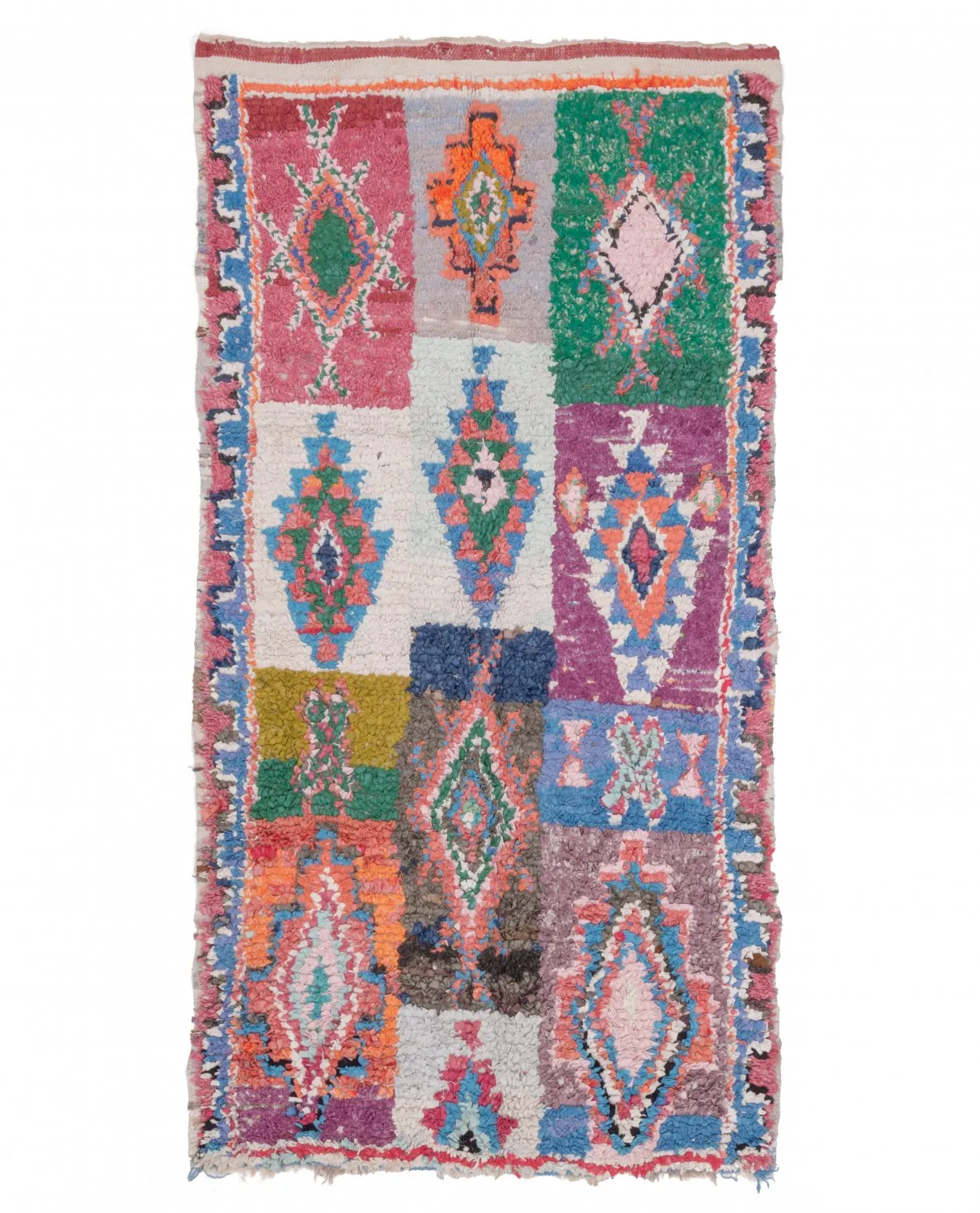 Tapete Berbere Marroquino Boucherouite 225 x 115 cm