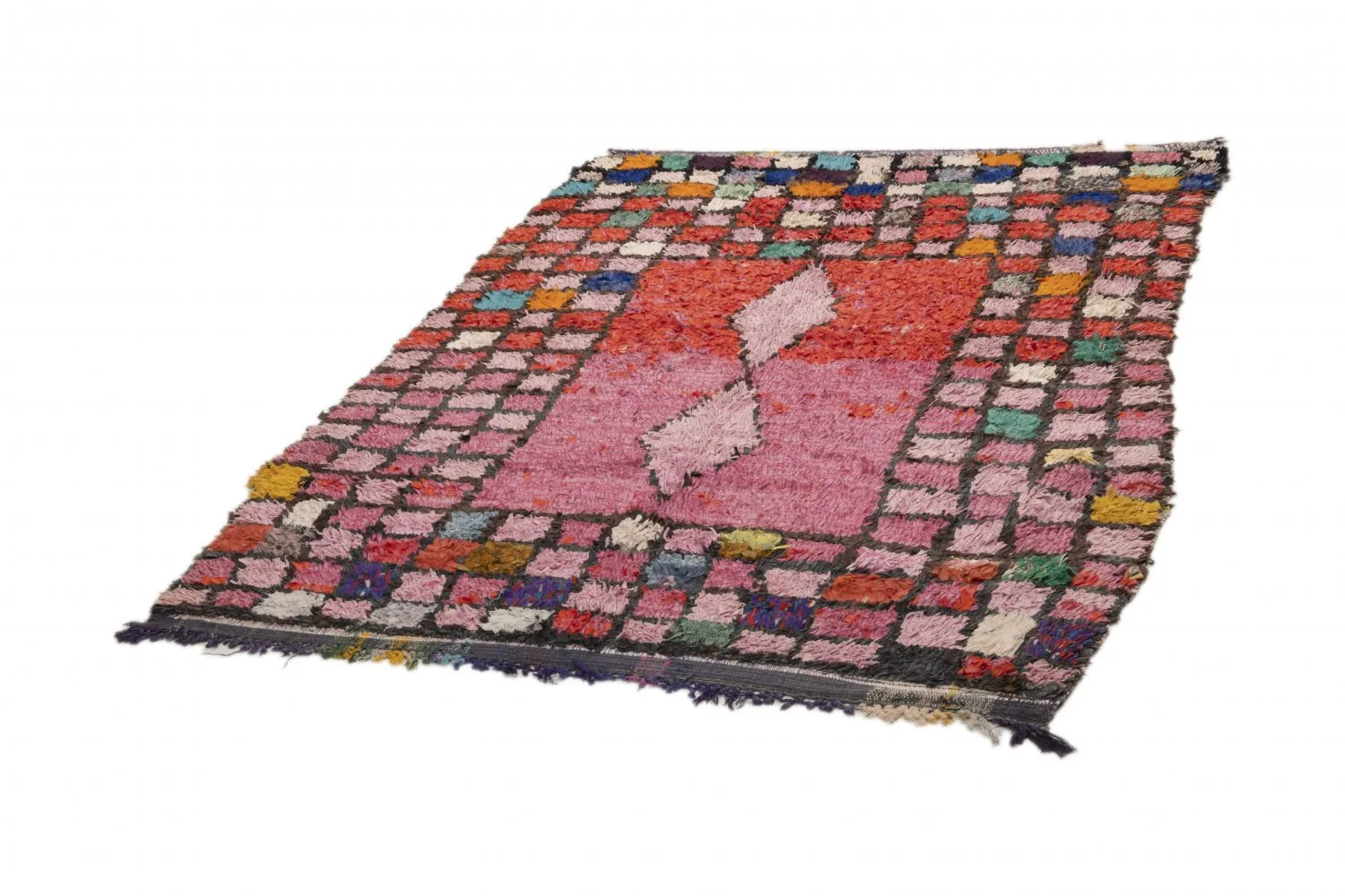 Tapete Berbere Marroquino Boucherouite 225 x 150 cm