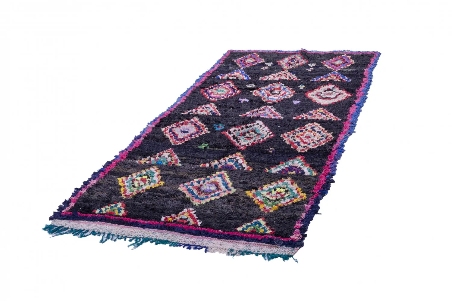 Tapete Berbere Marroquino Boucherouite 245 x 115 cm