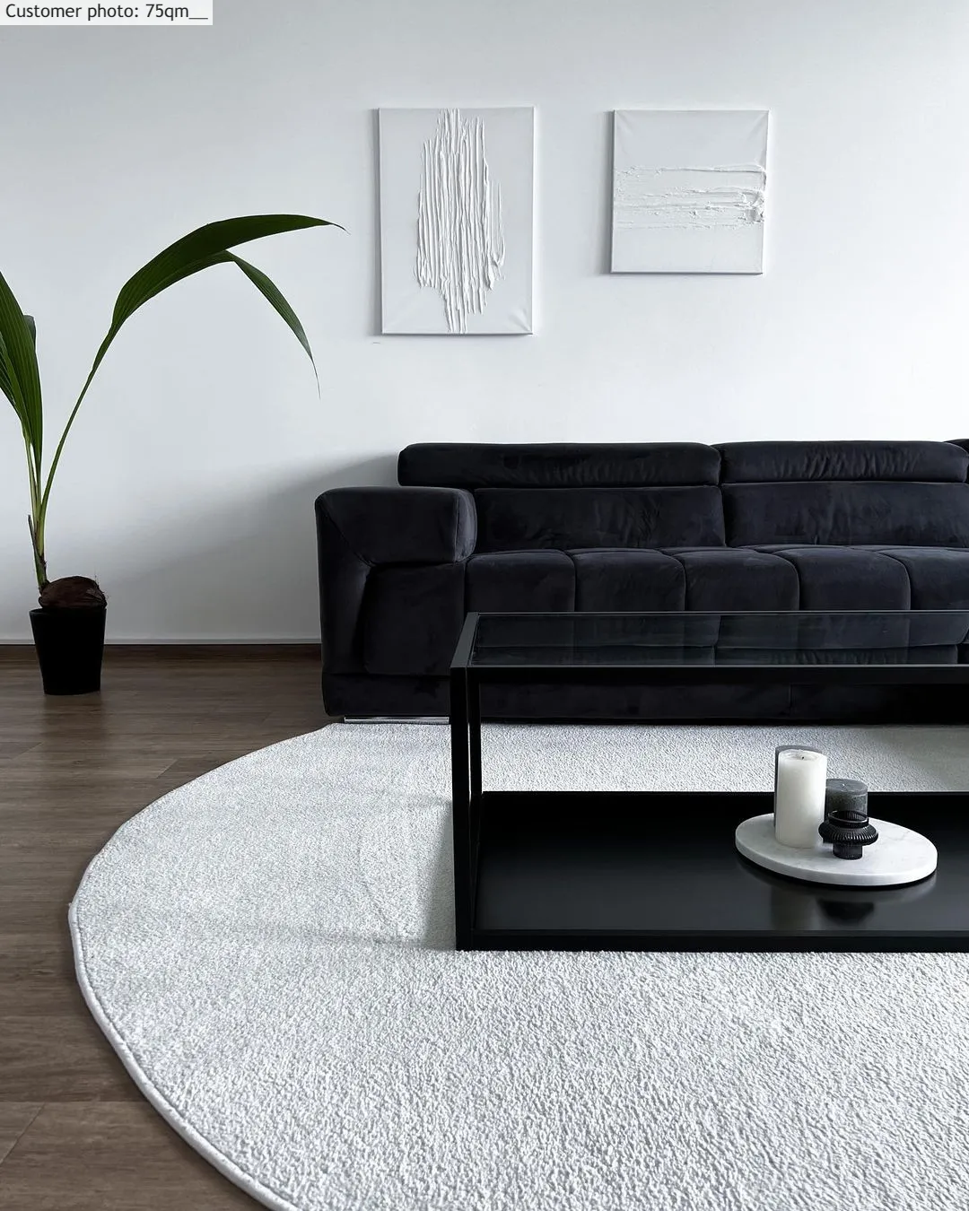 Tapete redondo - Sunayama (branco)