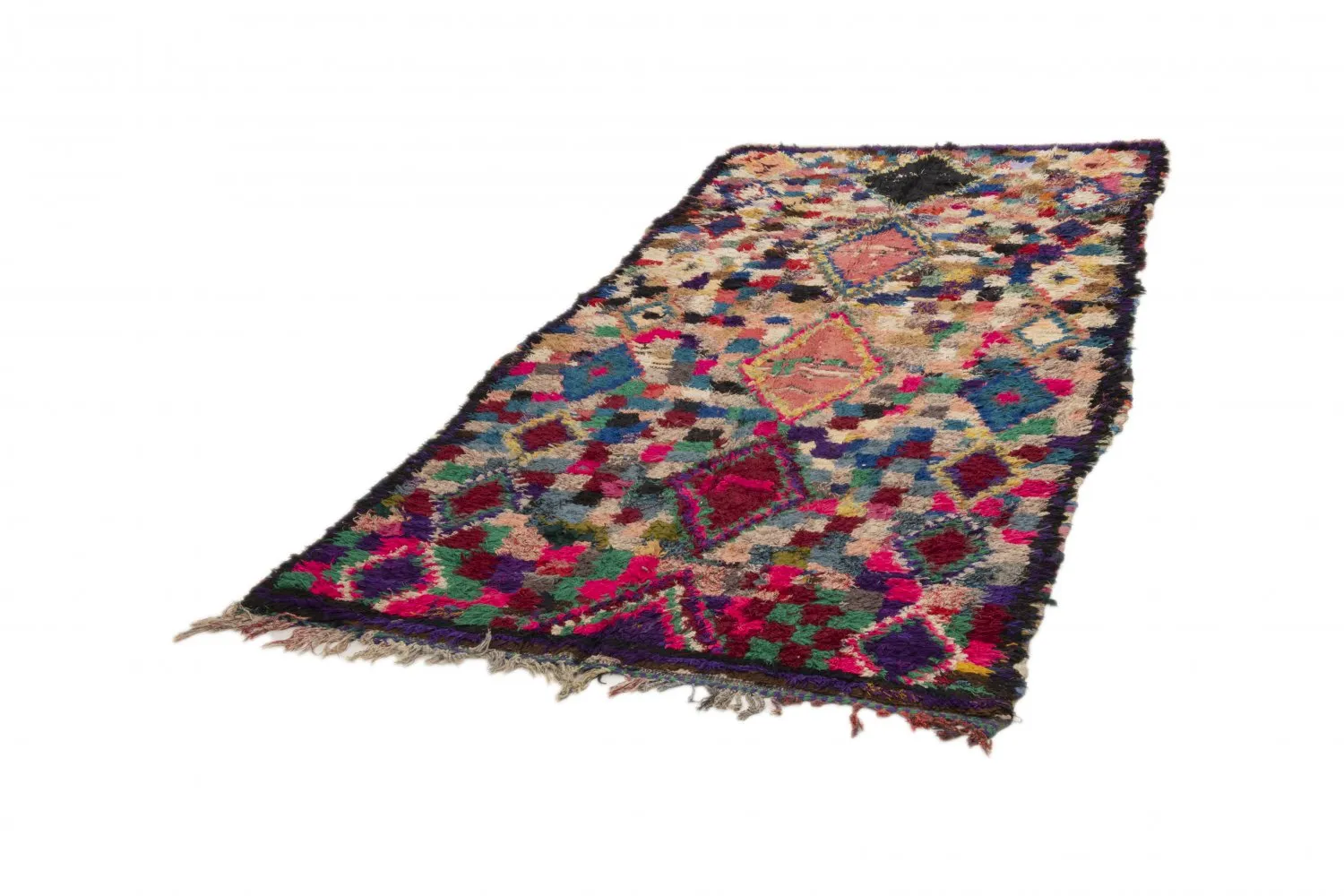 Tapete Berbere Marroquino Boucherouite 290 x 145 cm