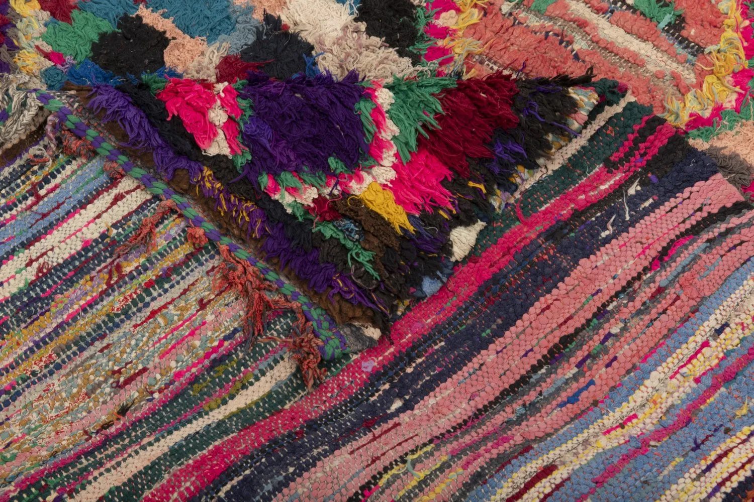 Tapete Berbere Marroquino Boucherouite 290 x 145 cm