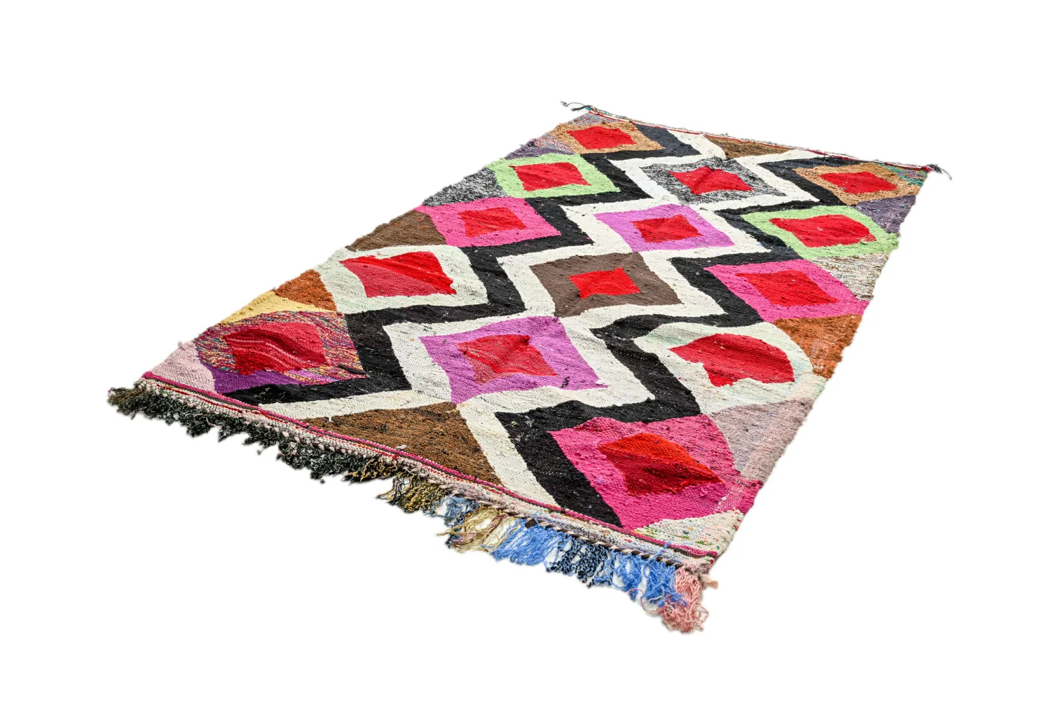 Tapete Berbere Marroquino Boucherouite 145 x 260 cm