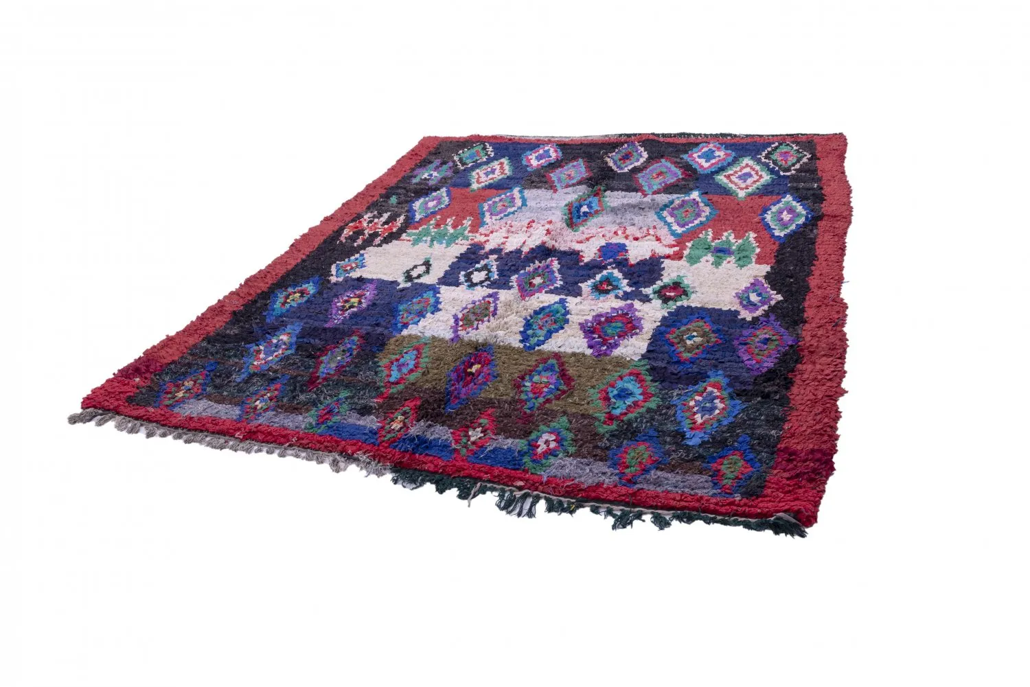 Tapete Berbere Marroquino Boucherouite 190 x 160 cm