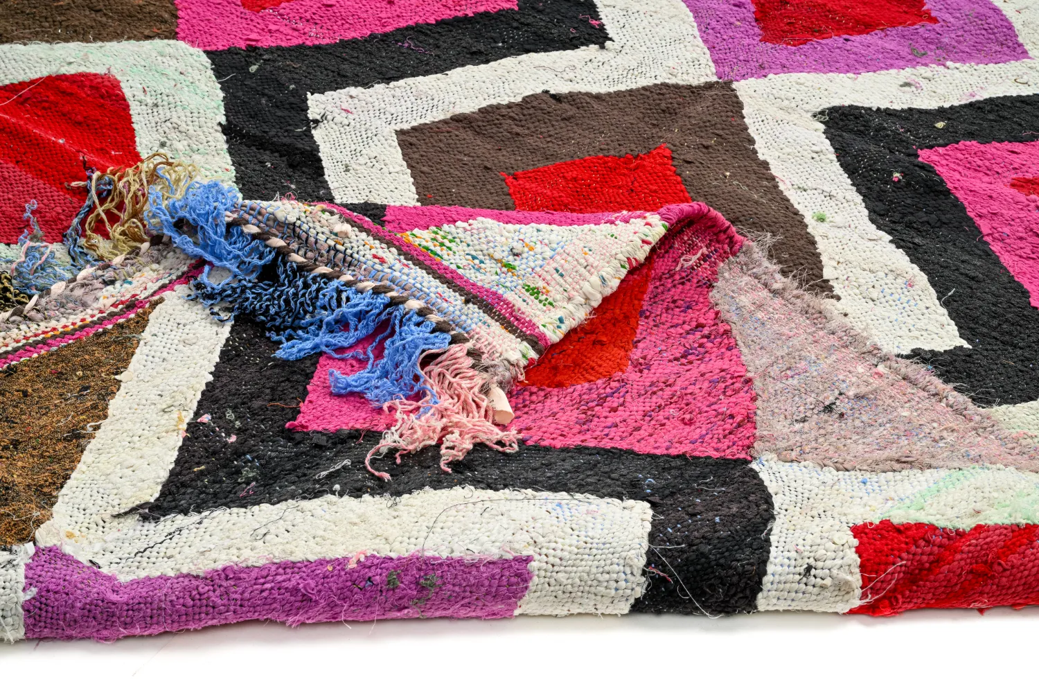 Tapete Berbere Marroquino Boucherouite 145 x 260 cm