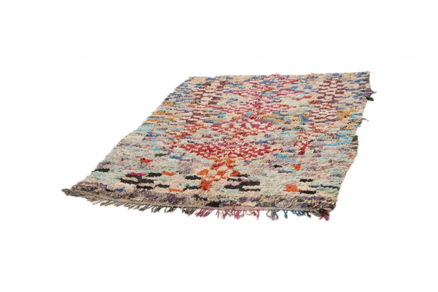 Tapete Berbere Marroquino Boucherouite 205 x 145 cm