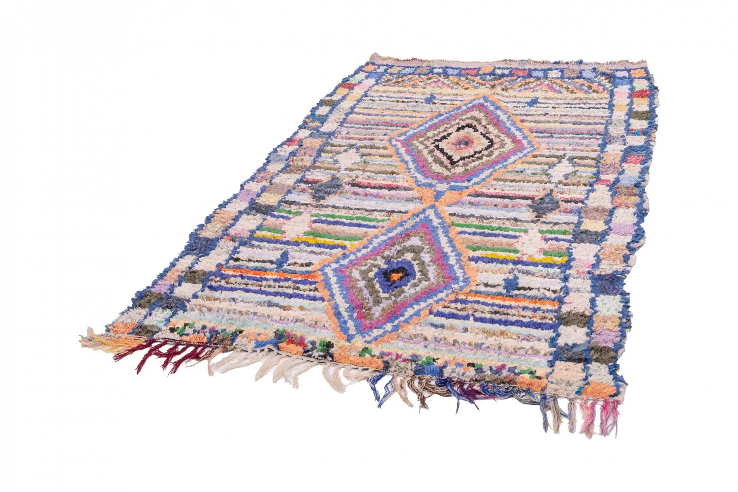 Tapete Berbere Marroquino Boucherouite 225 x 140 cm