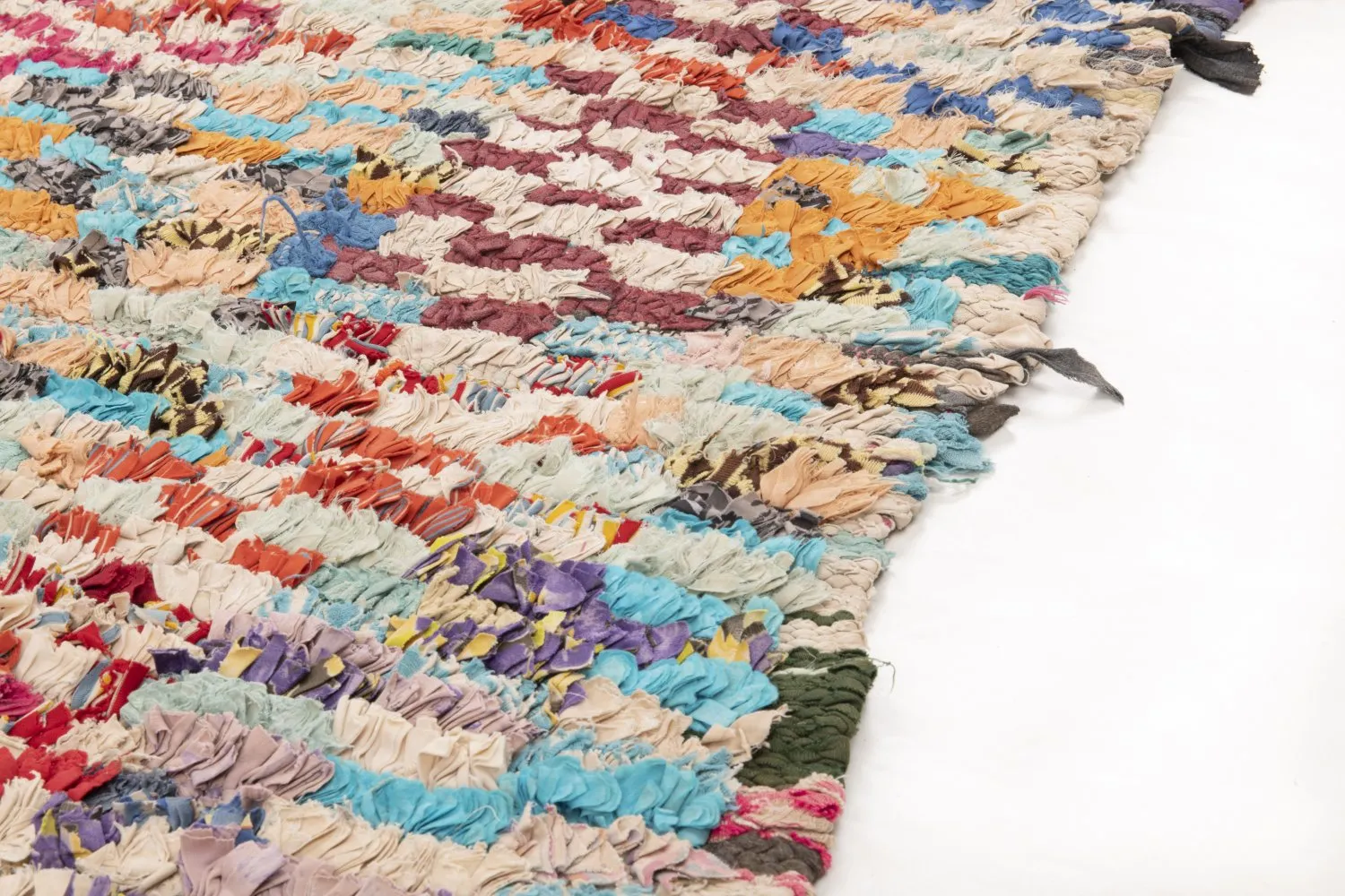 Tapete Berbere Marroquino Boucherouite 205 x 145 cm