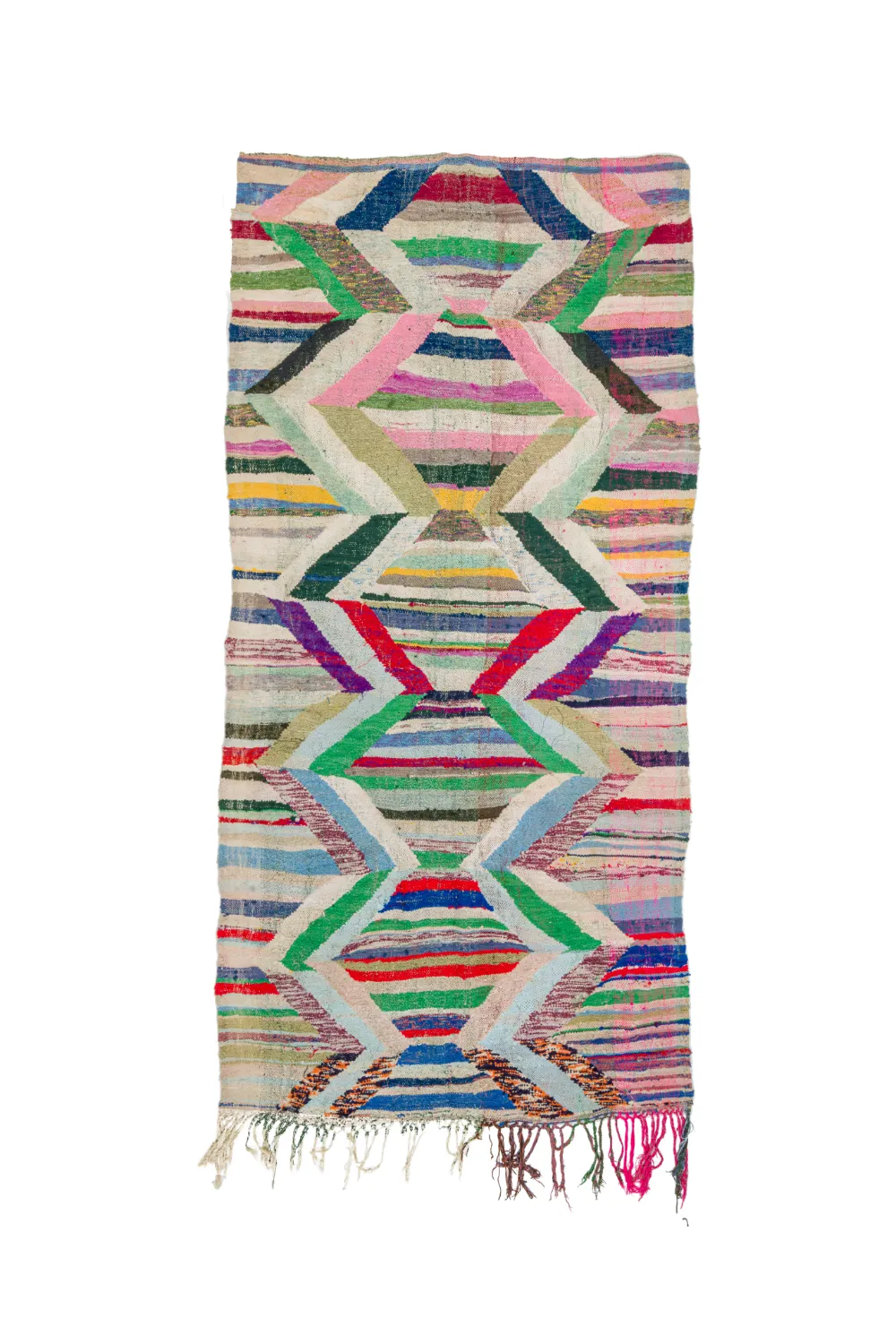 Tapete Berbere Marroquino Boucherouite 145 x 295 cm