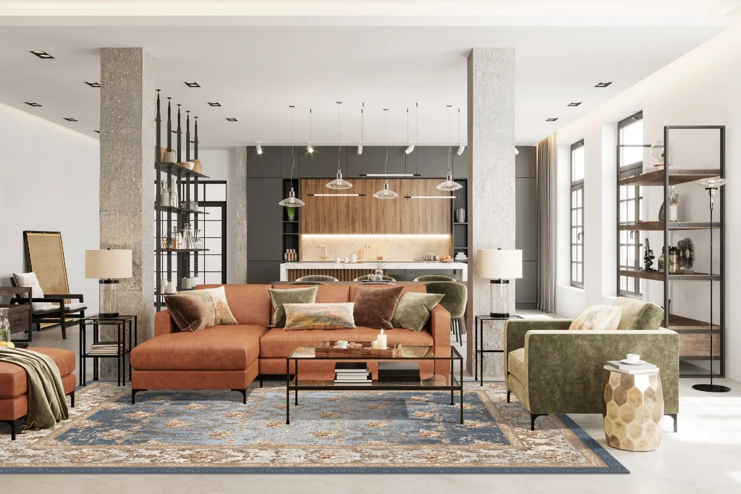 Tapete Wilton - Zafer (cinza/bege)