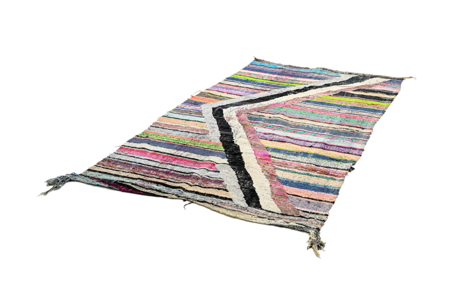 Tapete Berbere Marroquino Boucherouite 135 x 240 cm