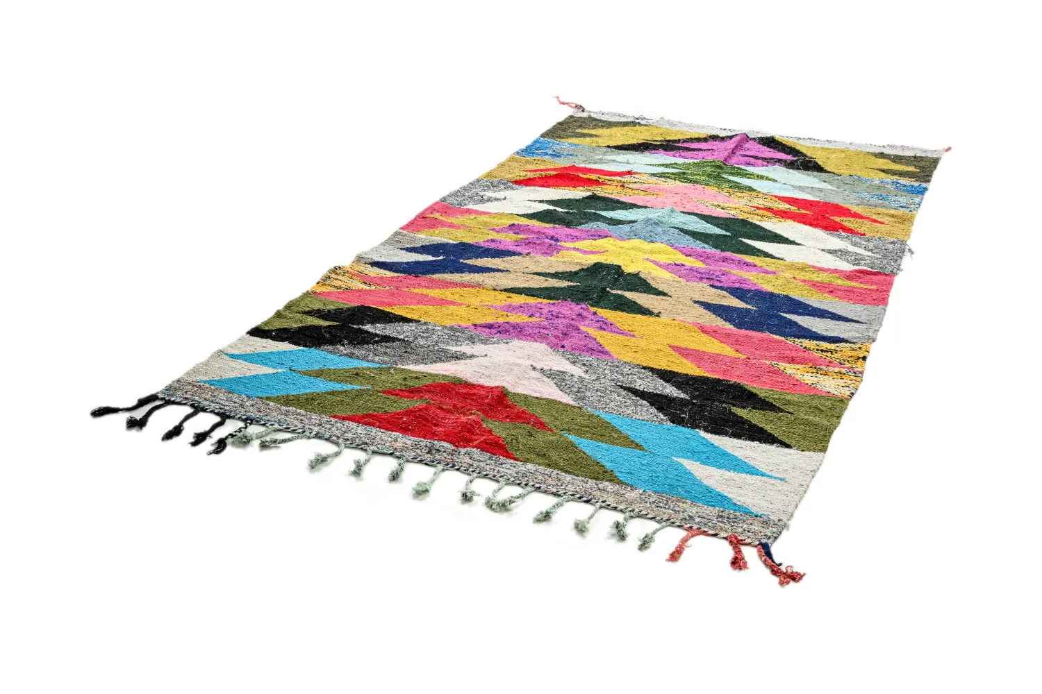 Tapete Berbere Marroquino Boucherouite 155 x 255 cm