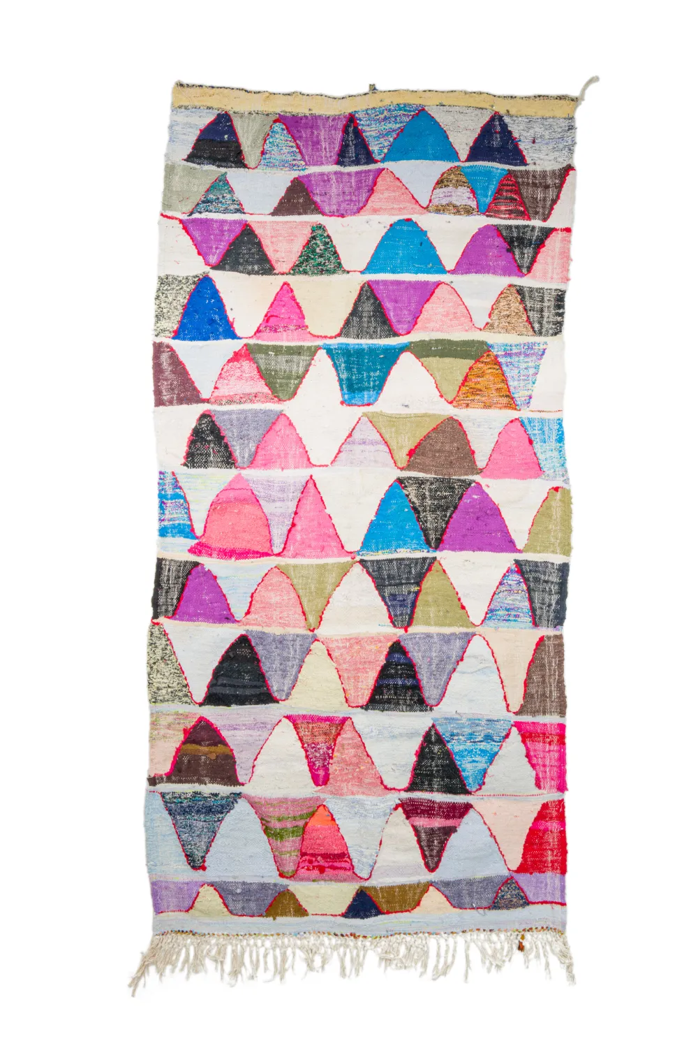 Tapete Berbere Marroquino Boucherouite 135 x 275 cm