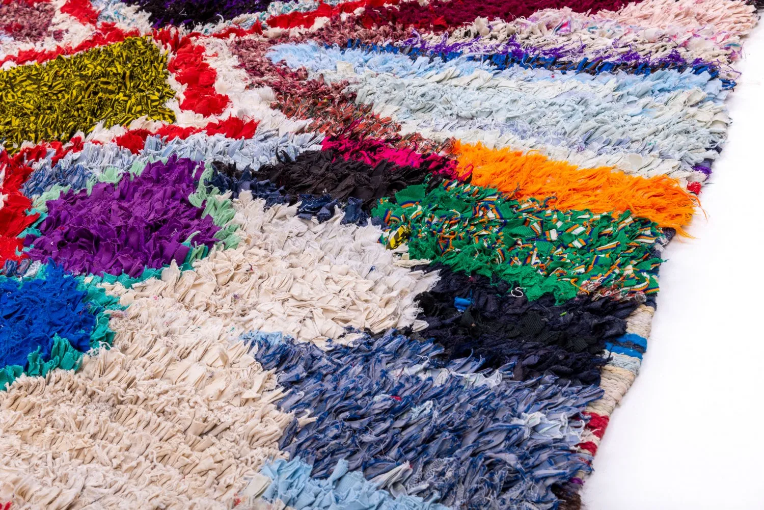 Tapete Berbere Marroquino Boucherouite 245 x 140 cm