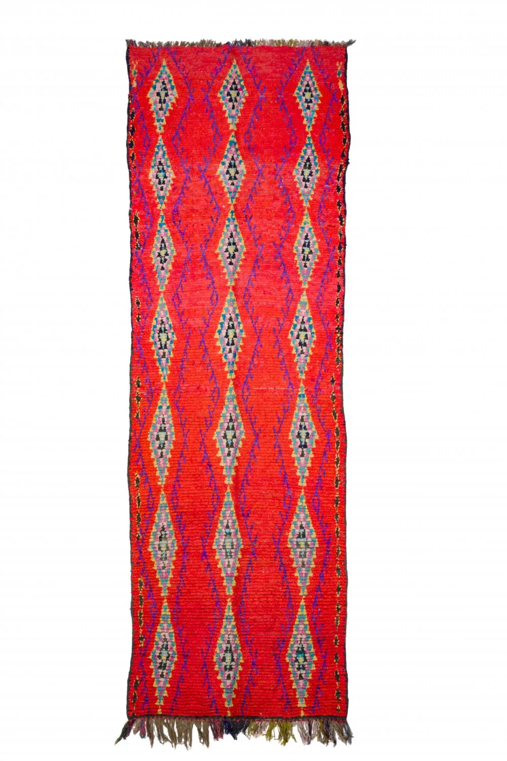 Tapete Berbere Marroquino Boucherouite 440 x 135 cm