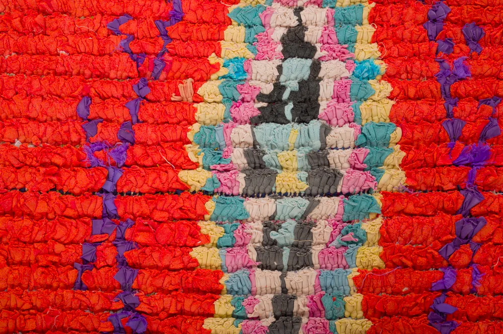 Tapete Berbere Marroquino Boucherouite 440 x 135 cm