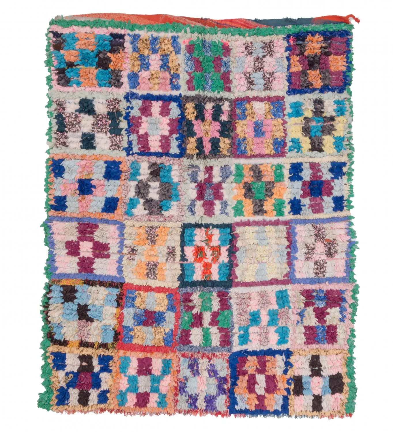 Tapete Berbere Marroquino Boucherouite 195 x 150 cm