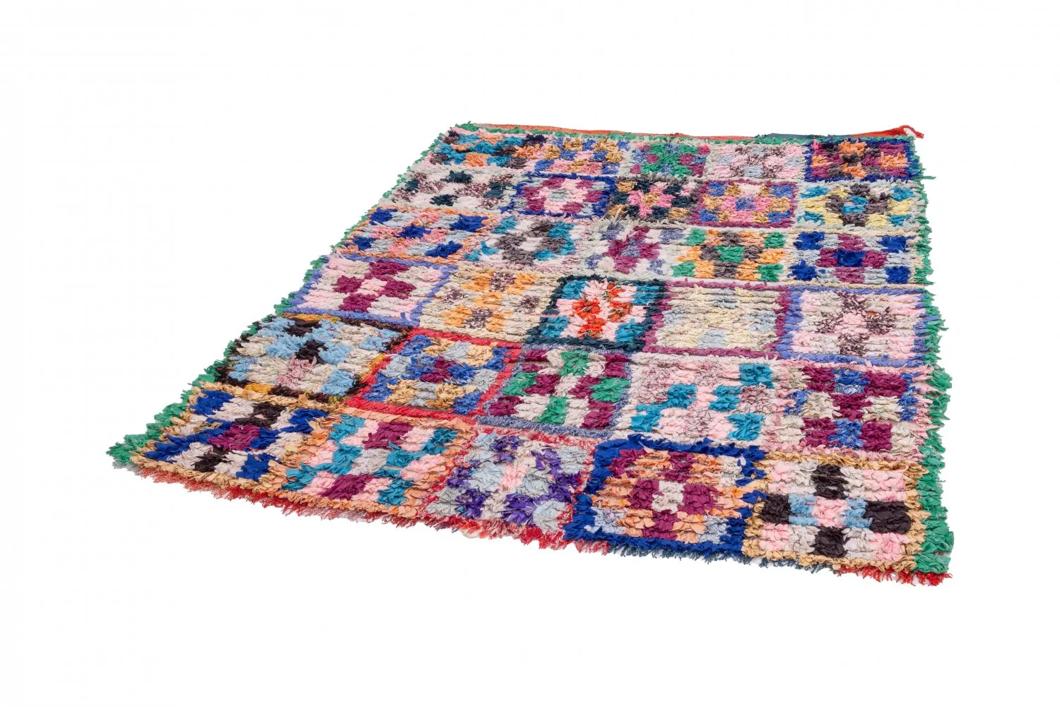 Tapete Berbere Marroquino Boucherouite 195 x 150 cm