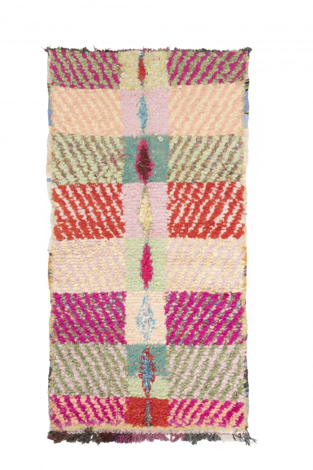 Tapete Berbere Marroquino Boucherouite 205 x 100 cm