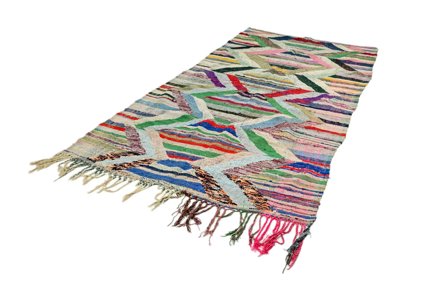 Tapete Berbere Marroquino Boucherouite 145 x 295 cm