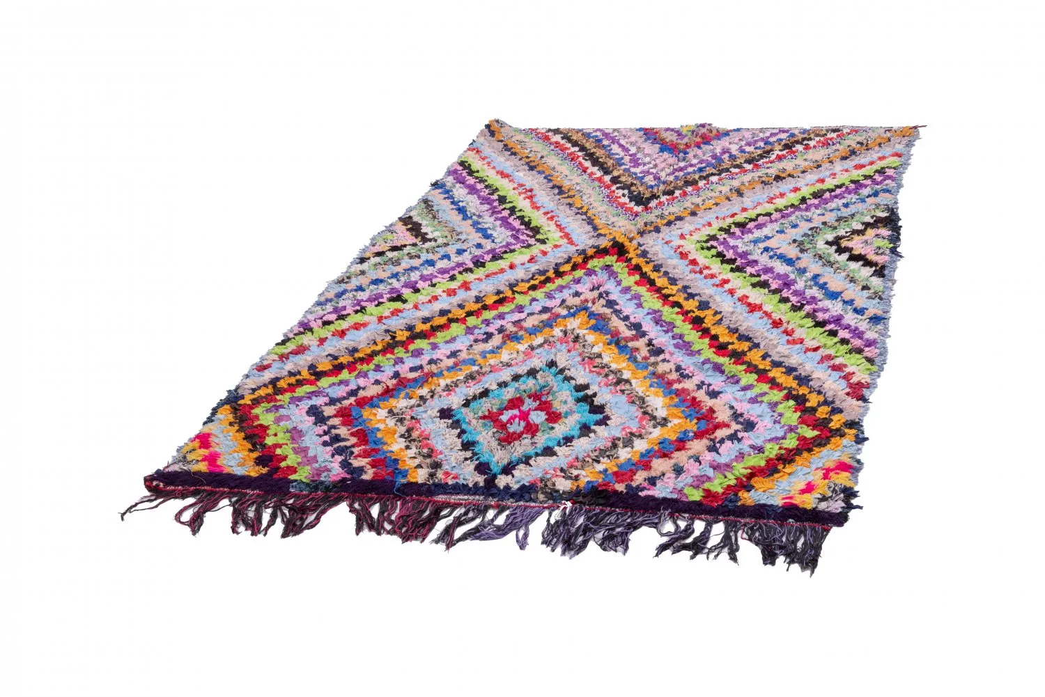 Tapete Berbere Marroquino Boucherouite 225 x 140 cm