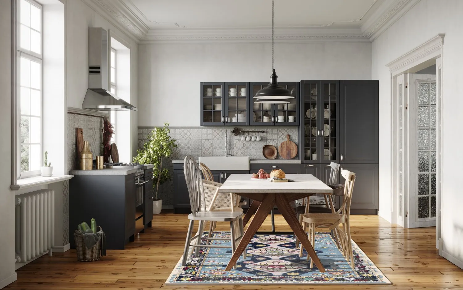 Tapete Wilton - Mazzarino (azul/multicolorido)