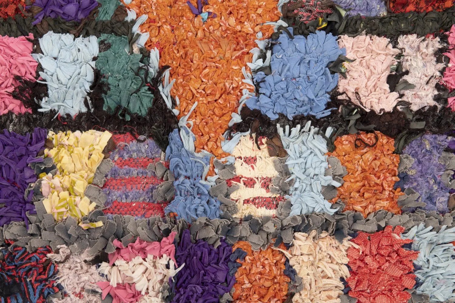 Tapete Berbere Marroquino Boucherouite 195 x 125 cm