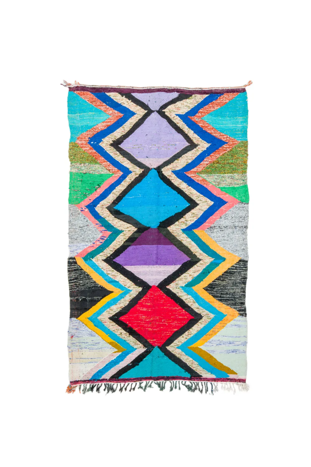 Tapete Berbere Marroquino Boucherouite 140 x 235 cm