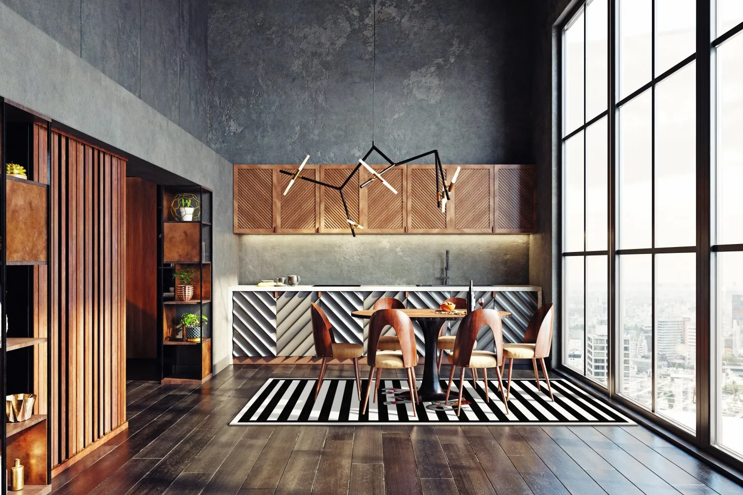 Tapete Wilton - Develi (preto/branco)