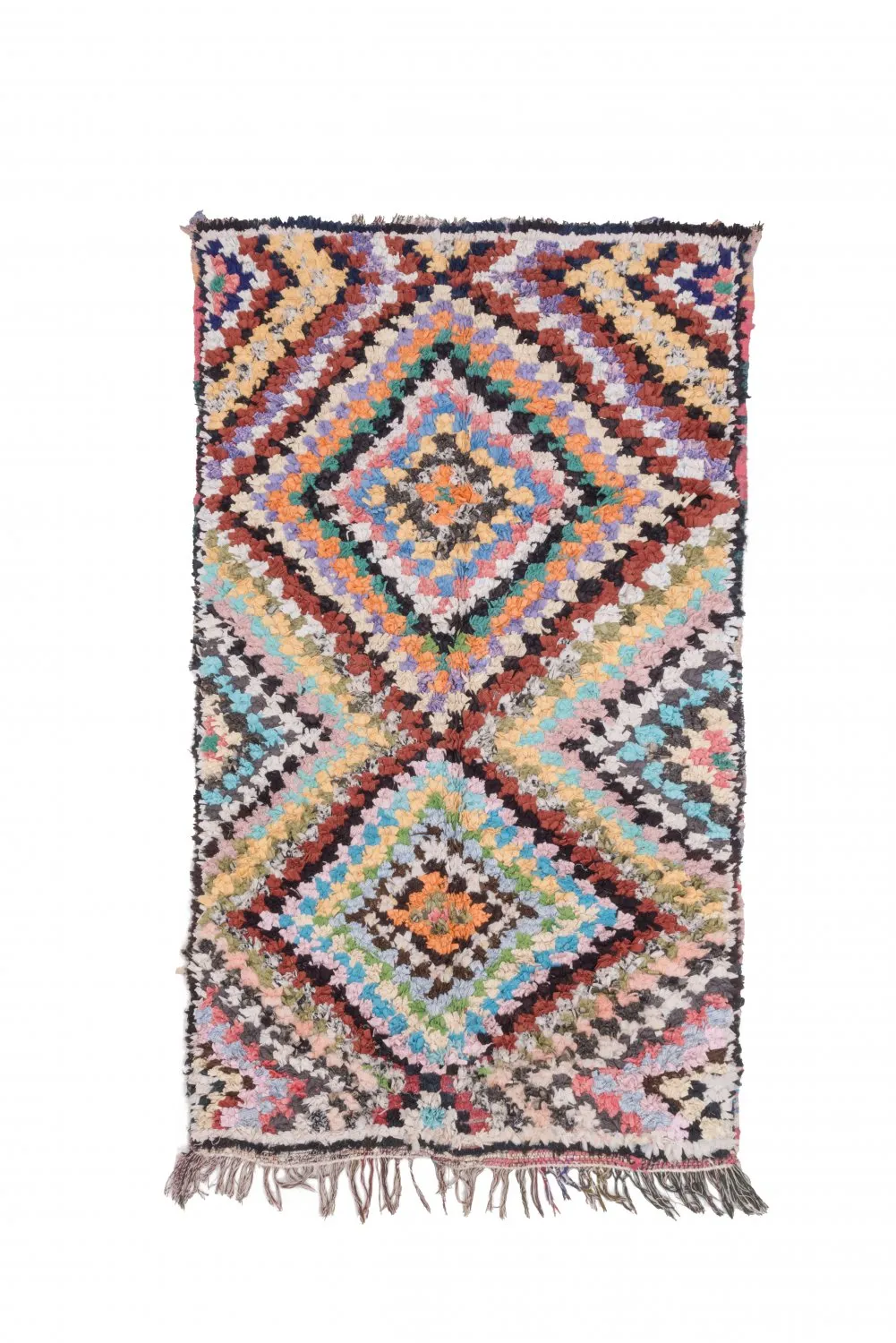 Tapete Berbere Marroquino Boucherouite 215 x 120 cm