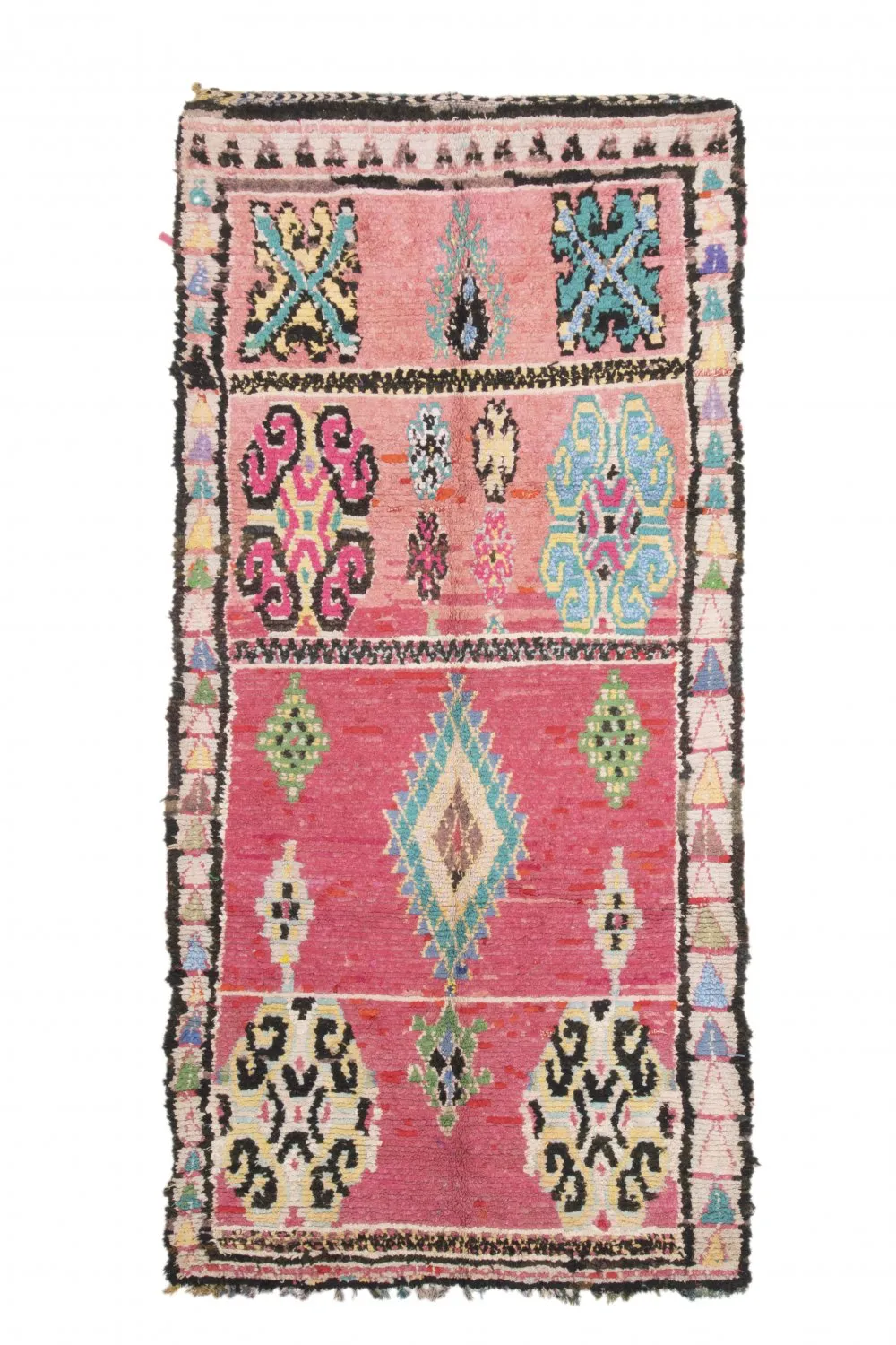 Tapete Berbere Marroquino Boucherouite 240 x 105 cm