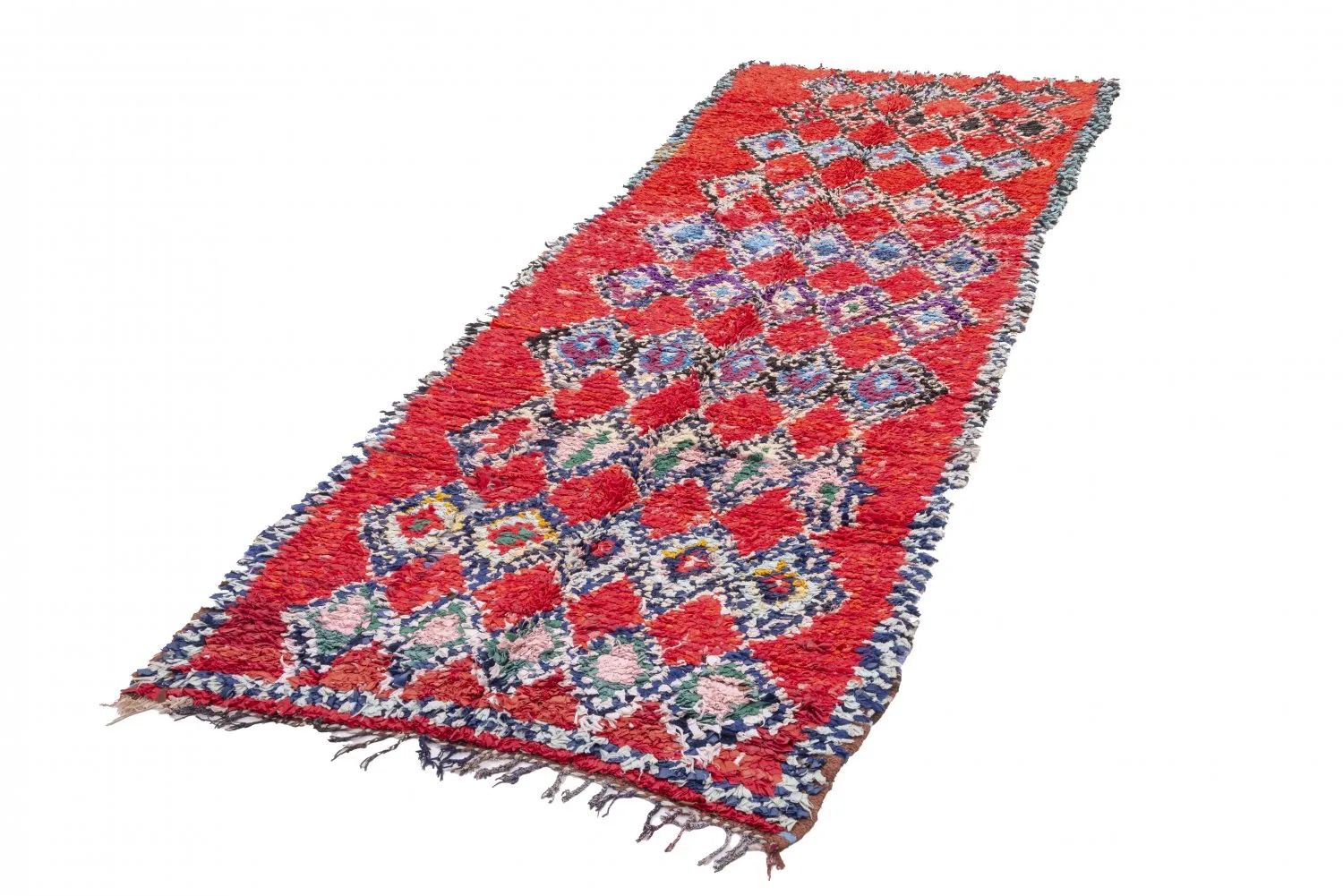 Tapete Berbere Marroquino Boucherouite 295 x 110 cm