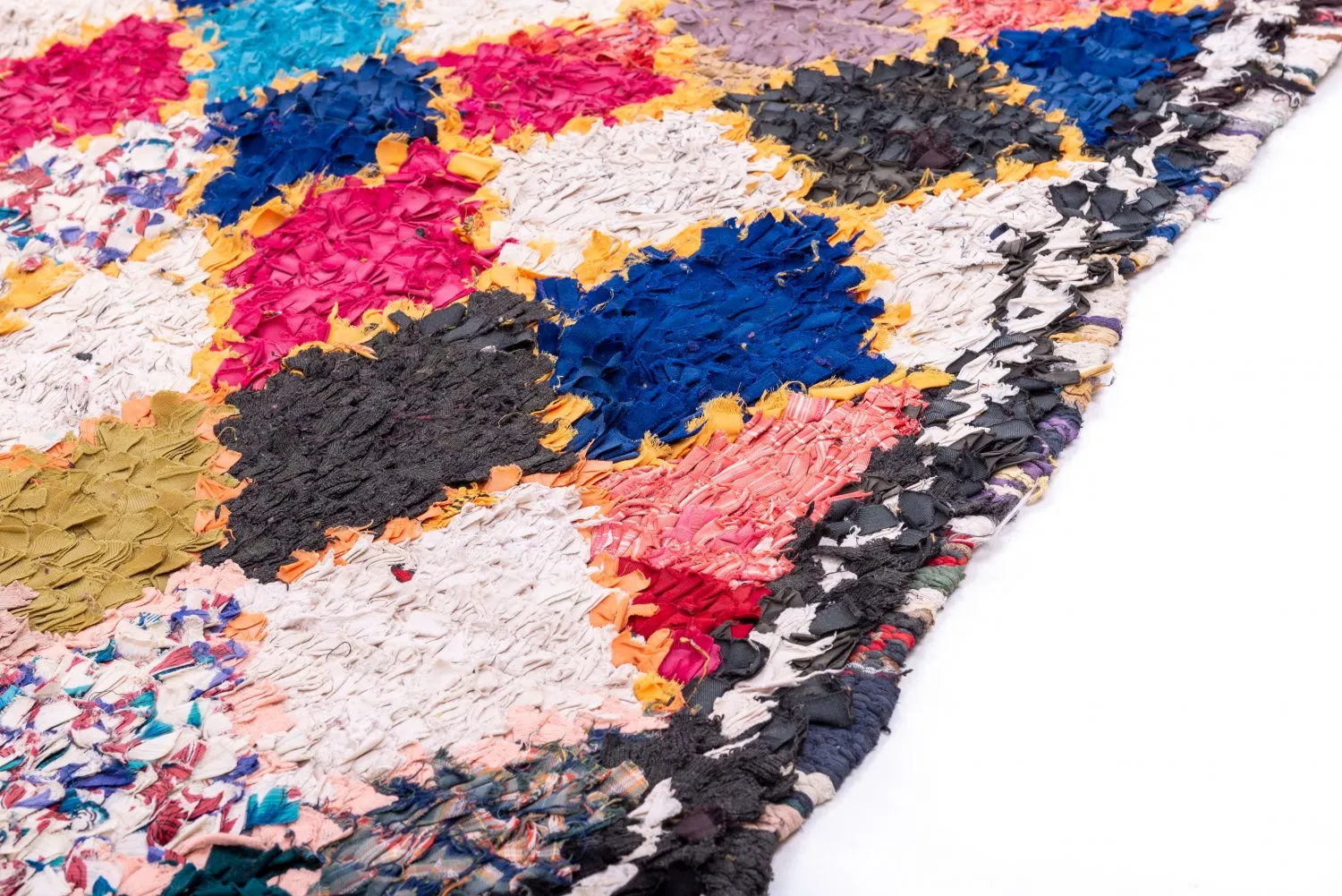 Tapete Berbere Marroquino Boucherouite 185 x 150 cm
